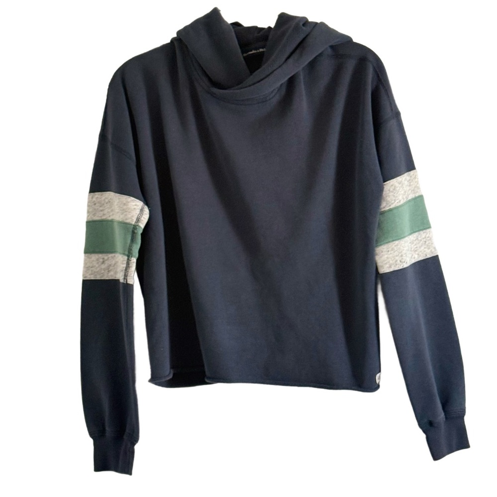 🌼 Abercrombie & Fitch Navy Gray Pullover Hoodie